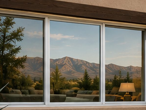 stucco home with new windows